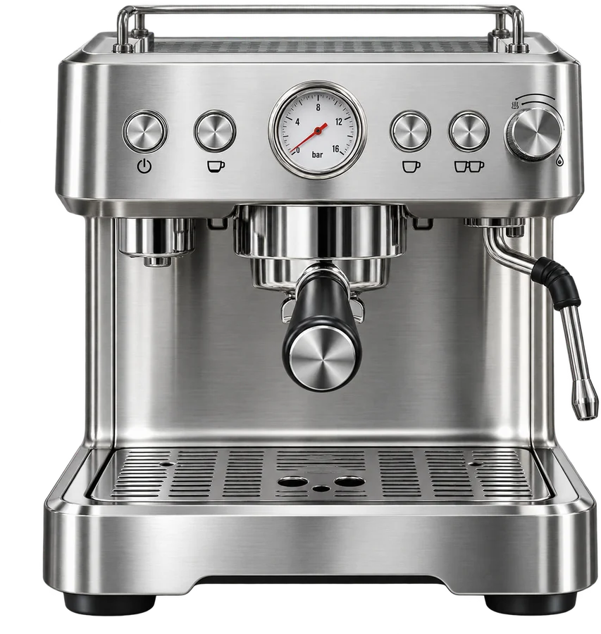 Stainless steel espresso machine